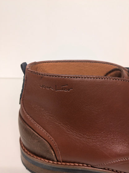 Van Lier Leren veterschoenen. Bruin gekleurd. Maat 43.