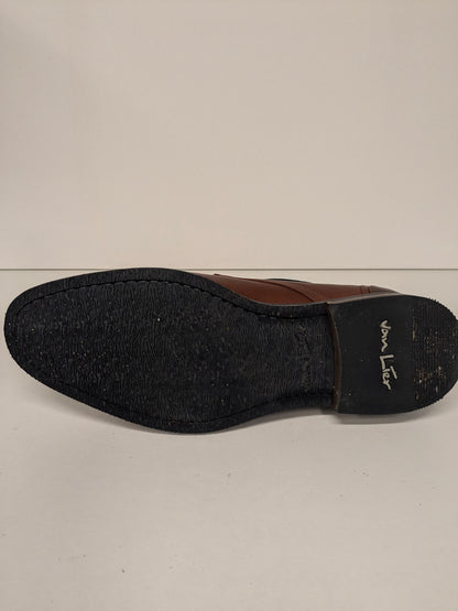 Van Lier Leren veterschoenen. Bruin gekleurd. Maat 43.