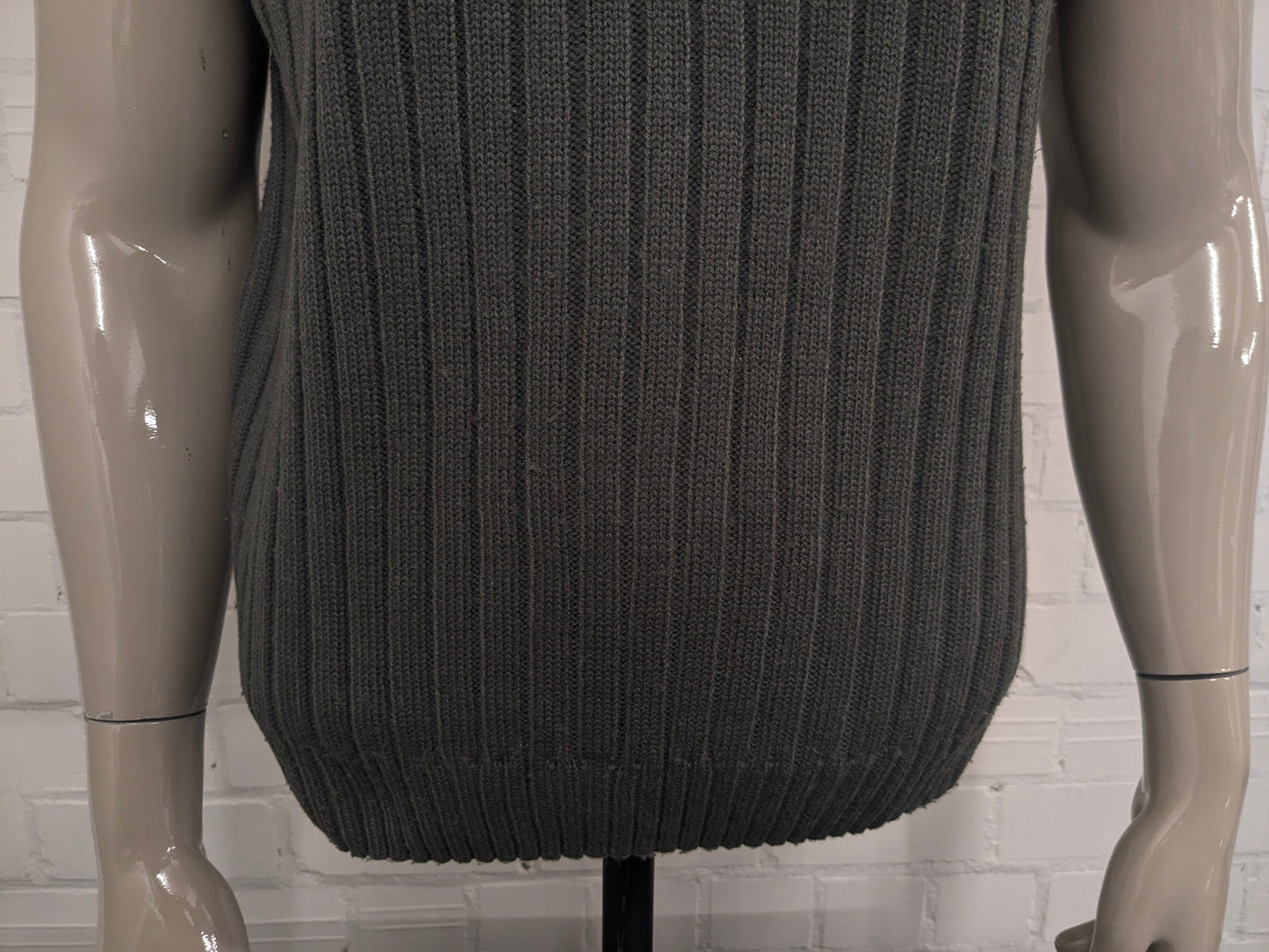 Cicerone spencer met V-Hals. Grijs Zwart Wit gekleurd. Maat M.