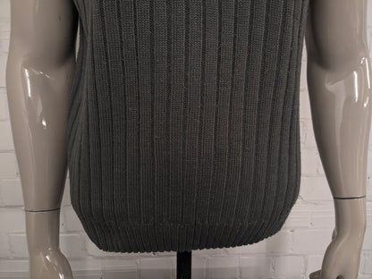 Cicerone spencer met V-Hals. Grijs Zwart Wit gekleurd. Maat M.