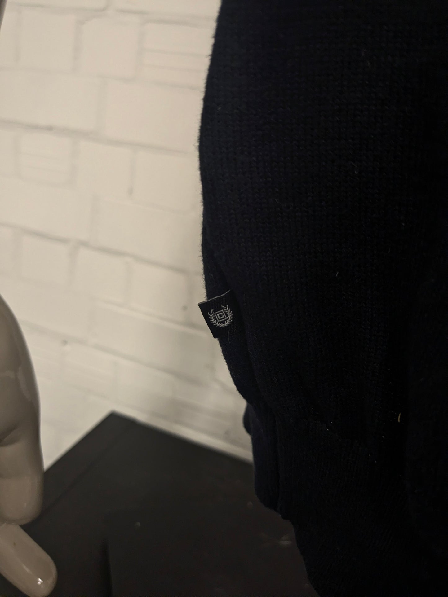 Chaps spencer met V-Hals. Blauw Grijs argyle motief. Maat L.