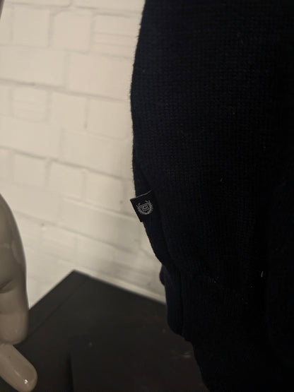 Chaps spencer met V-Hals. Blauw Grijs argyle motief. Maat L.