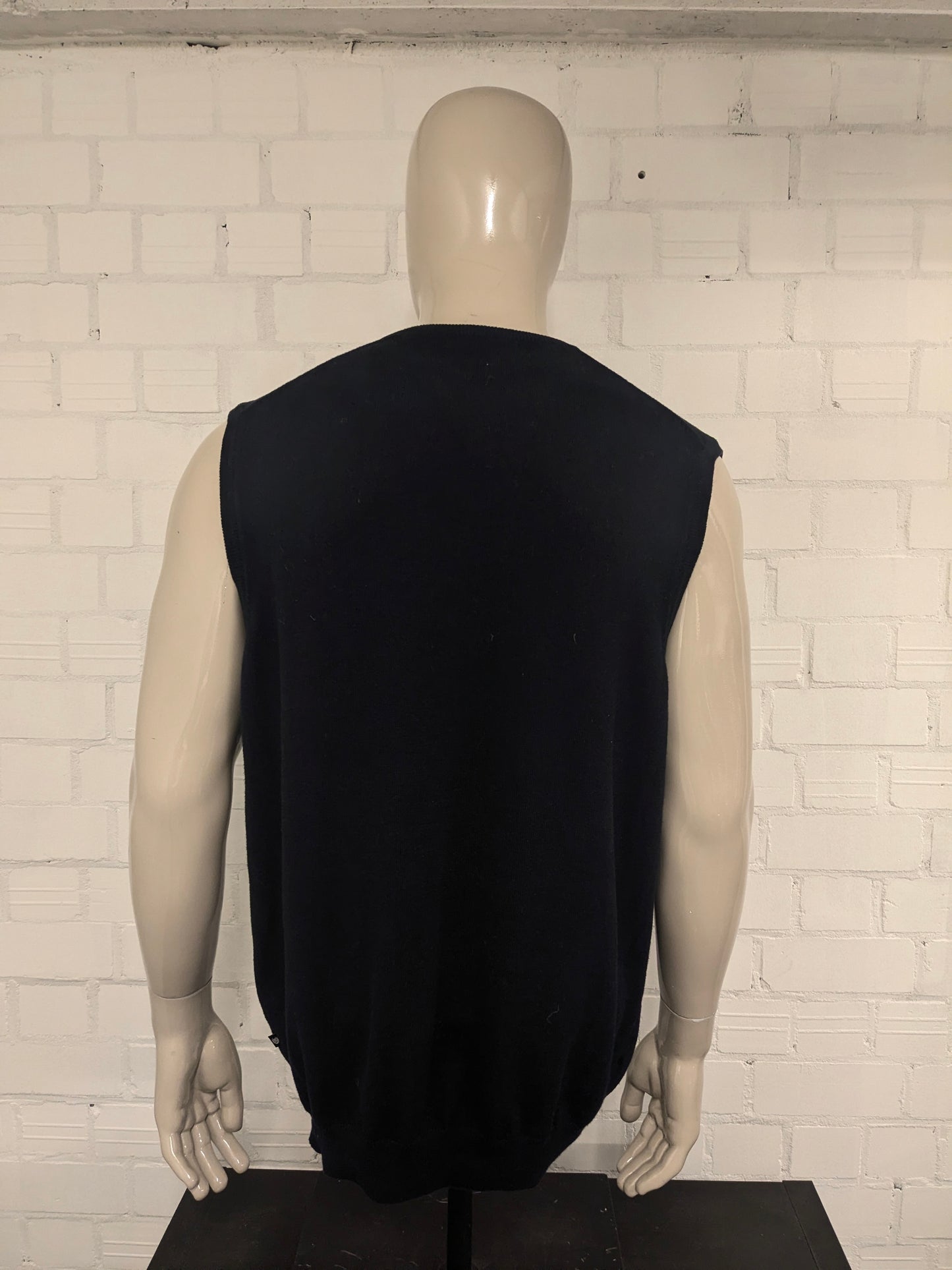 Chaps spencer met V-Hals. Blauw Grijs argyle motief. Maat L.