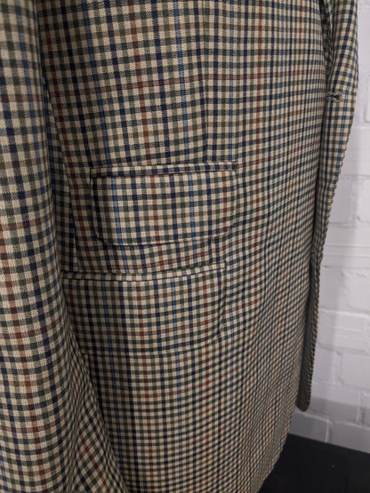 Giacca vintage in lana Eduard Pelger. Verde Rosso Blu Nero a quadretti. Taglia 52/L.