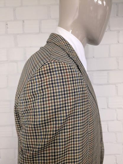 Giacca vintage in lana Eduard Pelger. Verde Rosso Blu Nero a quadretti. Taglia 52/L.