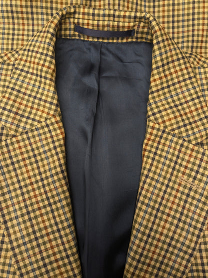 Giacca vintage in lana Eduard Pelger. Verde Rosso Blu Nero a quadretti. Taglia 52/L.