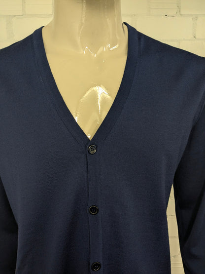 Profuomo 100% Merino Wollen vest. Donker Blauw gekleurd. Maat XL.