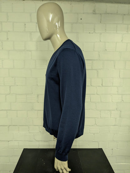 Profuomo 100% Merino Wollen vest. Donker Blauw gekleurd. Maat XL.