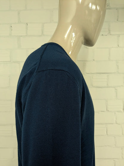 Profuomo 100% Merino Wollen vest. Donker Blauw gekleurd. Maat XL.