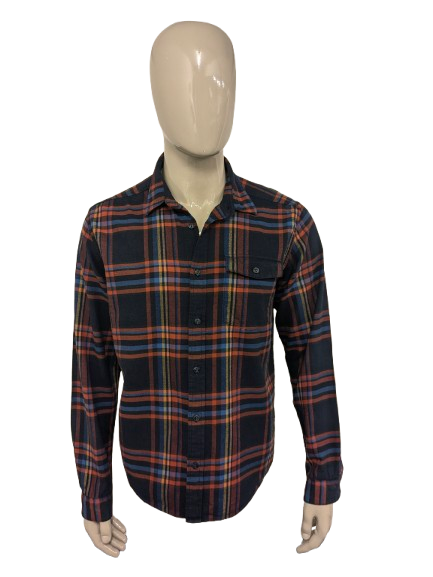 Patagonia Flanellen overhemd. Rood Blauw Geel geruit. Maat M / L.
