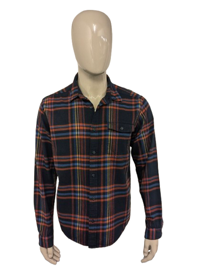 Patagonia Flanellen overhemd. Rood Blauw Geel geruit. Maat M / L.