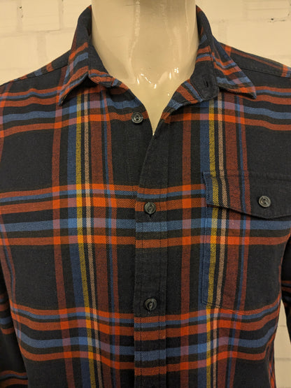 Patagonia Flanellen overhemd. Rood Blauw Geel geruit. Maat M / L.