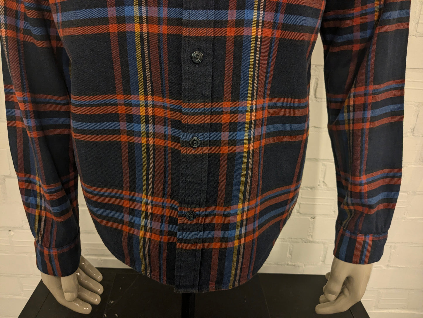 Patagonia Flanellen overhemd. Rood Blauw Geel geruit. Maat M / L.