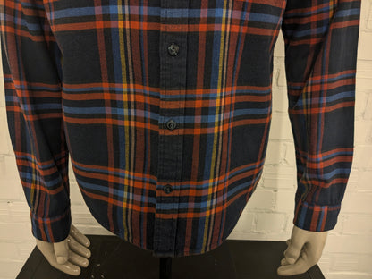 Patagonia Flanellen overhemd. Rood Blauw Geel geruit. Maat M / L.