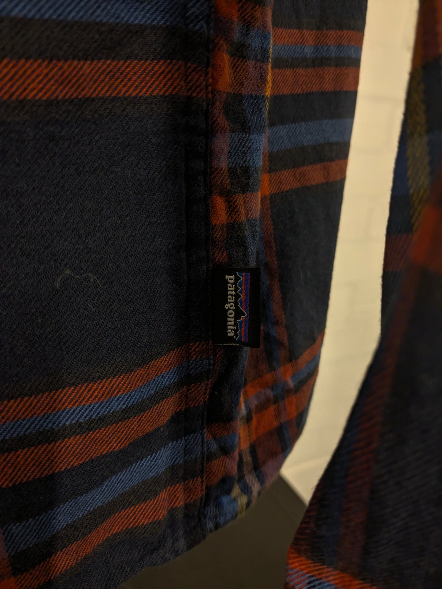 Patagonia Flanellen overhemd. Rood Blauw Geel geruit. Maat M / L.