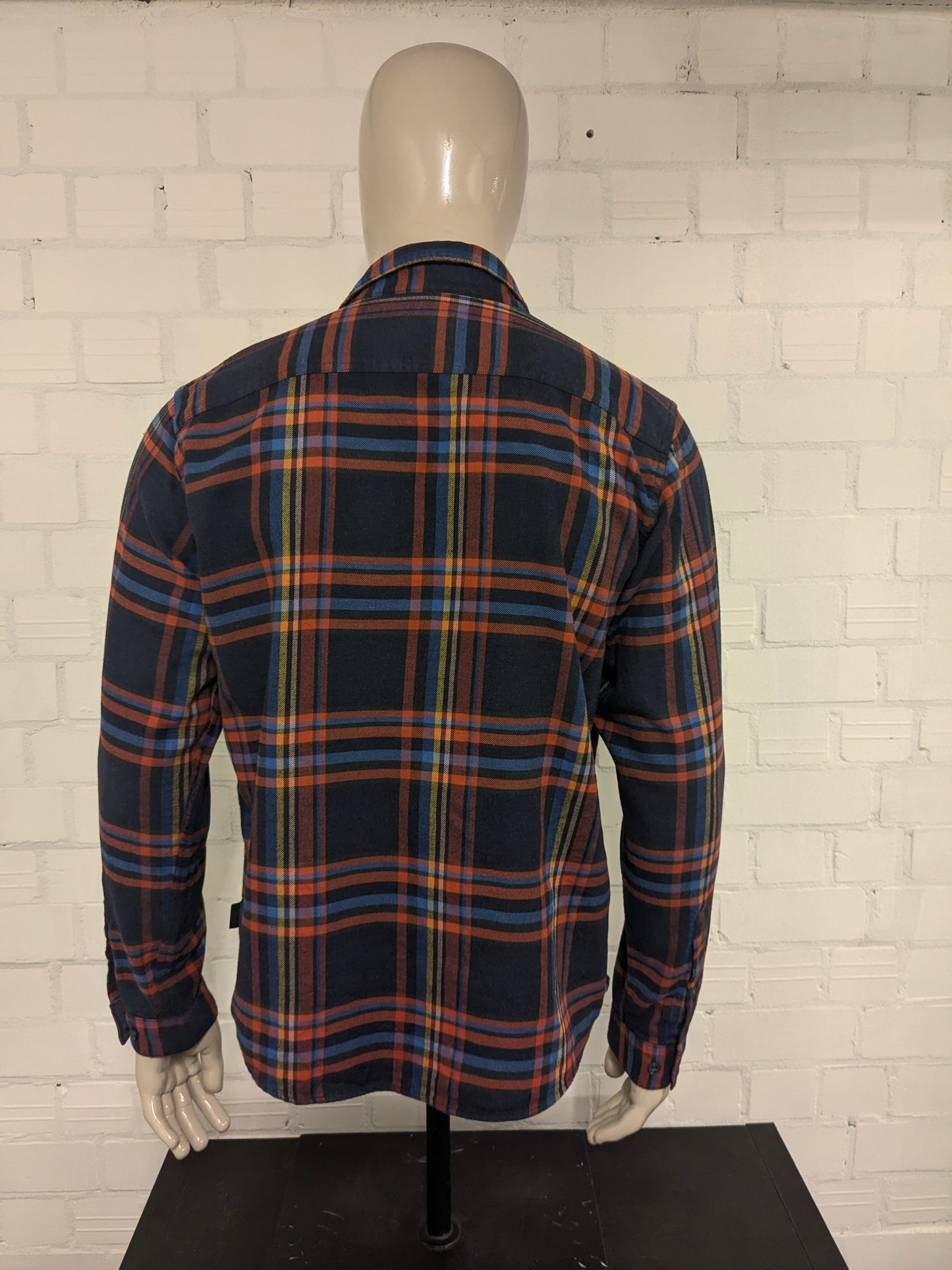 Patagonia Flanellen overhemd. Rood Blauw Geel geruit. Maat M / L.