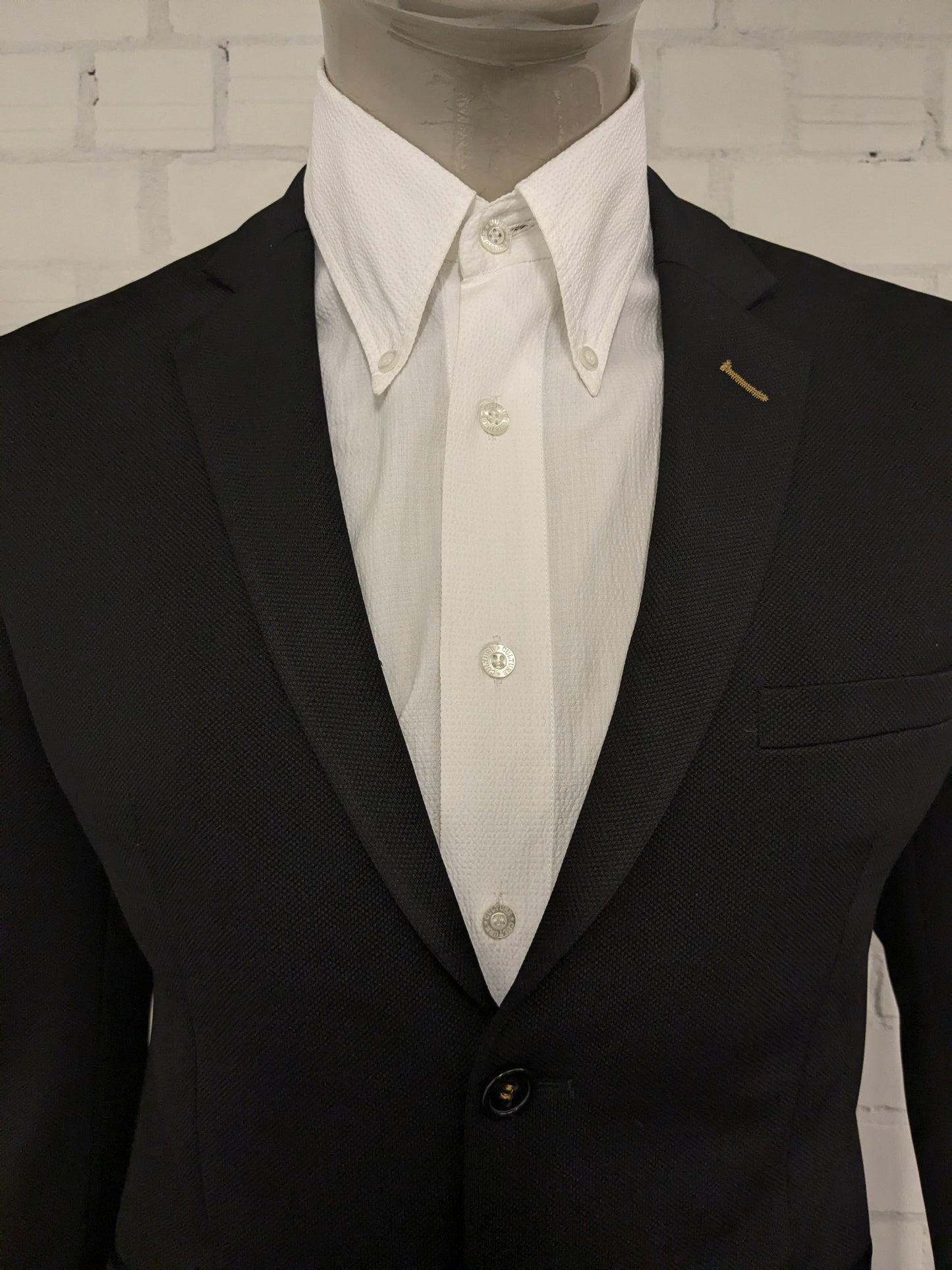 Wam Denim colbert. Zwart motief. Maat 50 / M.