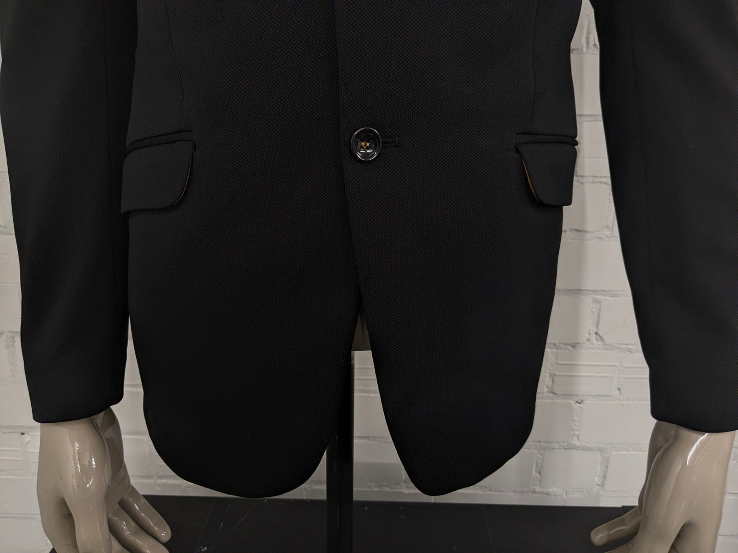 Wam Denim colbert. Zwart motief. Maat 50 / M.