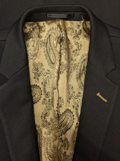 Wam Denim colbert. Zwart motief. Maat 50 / M.