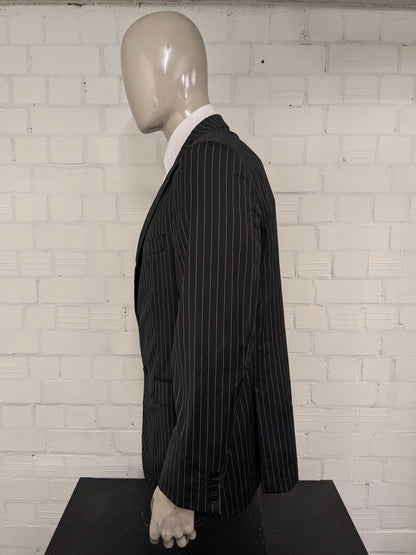 Kool Businees colbert. Zwart Wit gestreept / krijtstreep. Maat 104 (52 / L).