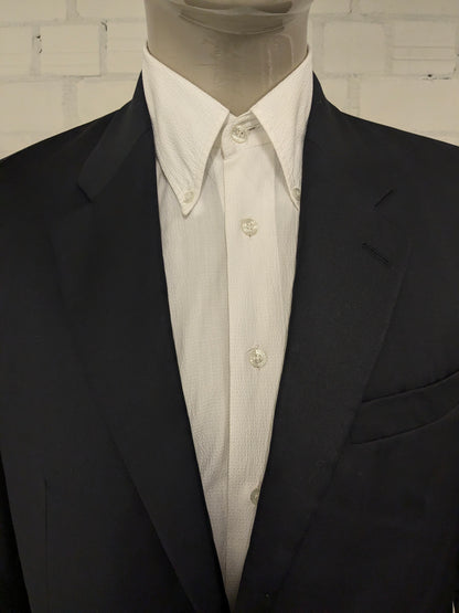 Giacca vintage Lauren Ralph Lauren in lana con bottoni color oro. Colore blu scuro. Taglia 52/L.