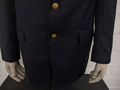 Giacca vintage Lauren Ralph Lauren in lana con bottoni color oro. Colore blu scuro. Taglia 52/L.