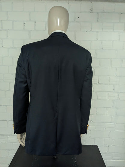 Giacca vintage Lauren Ralph Lauren in lana con bottoni color oro. Colore blu scuro. Taglia 52/L.