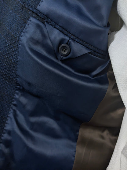 Bartlett colbert. Blauw Zwart motief. Maat 52 / L.