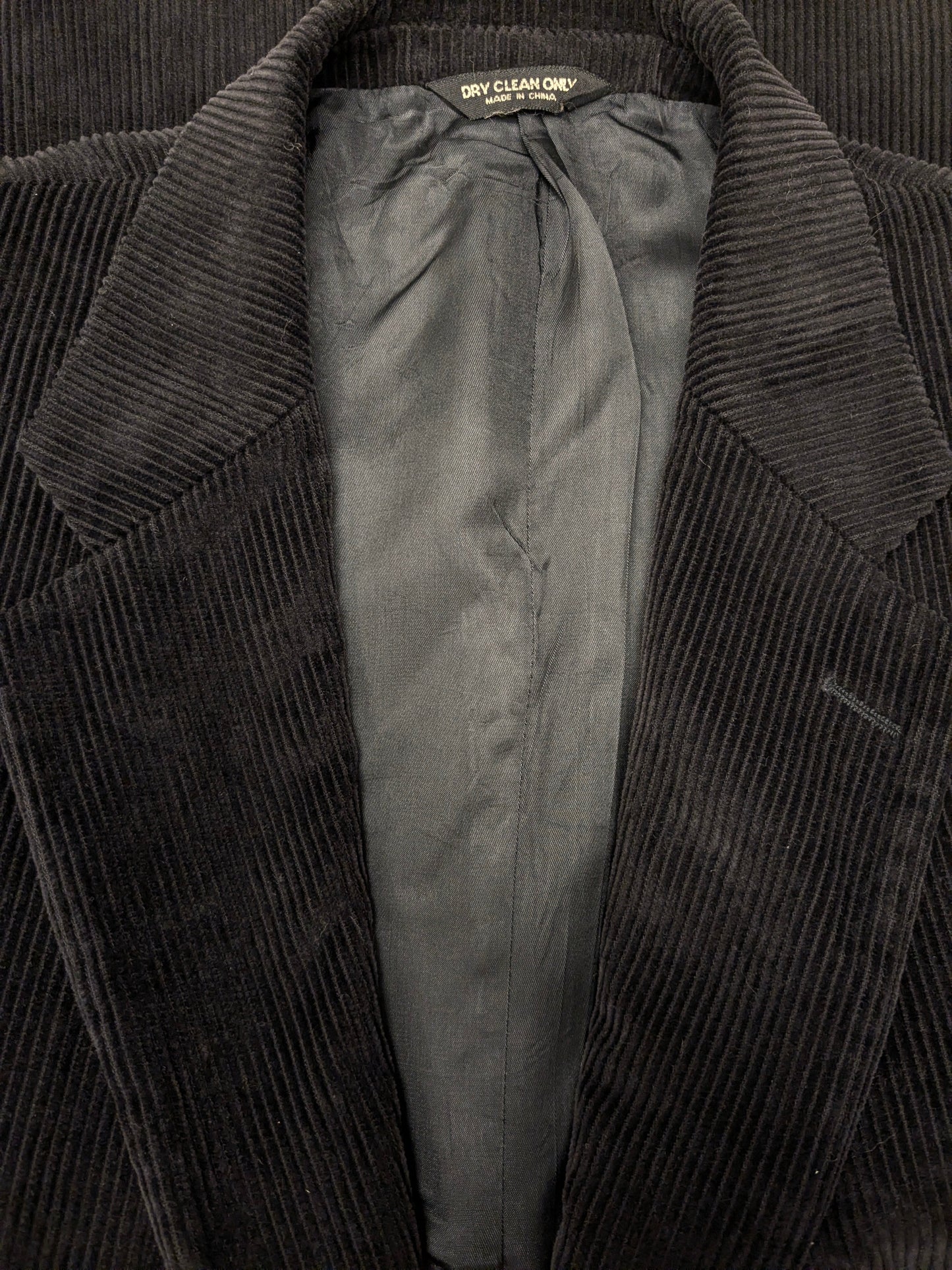 Chaps Ralph Lauren ribcolbert. Dikkere rib. Zwart gekleurd. Maat 56 / XL.