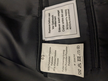 Authentic colbert. Donker Blauw Witte Krijtstreep. Lang model! Maat 60 / XXL / 2XL.