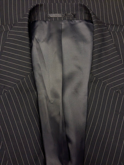 Authentic colbert. Donker Blauw Witte Krijtstreep. Lang model! Maat 60 / XXL / 2XL.