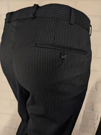 Digel Preference Wollen kostuum. Donker Blauw Witte krijtstreep. Maat 24 (48 / M).