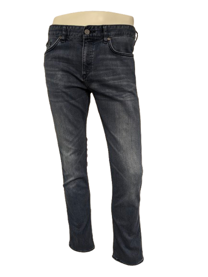 Boss Hugo Boss jeans. Donker Blauw gekleurd. Maat W34 - L32. type Delaware Slim Fit. stretch.