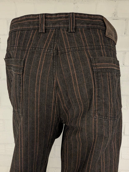 Gardeur broek / pantalon. Bruin Oranje gestreept motief. Maat 52 / L.