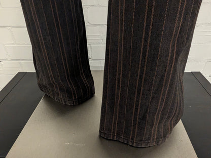 Gardeur broek / pantalon. Bruin Oranje gestreept motief. Maat 52 / L.