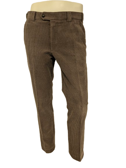 Meyer ribbroek. Dikke rib. Bruin gekleurd. Maat 50 / M. Modern Comfort.