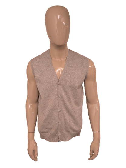 Colores unidos de benetton spencer/chaleco. Gris mixto. Talla L.