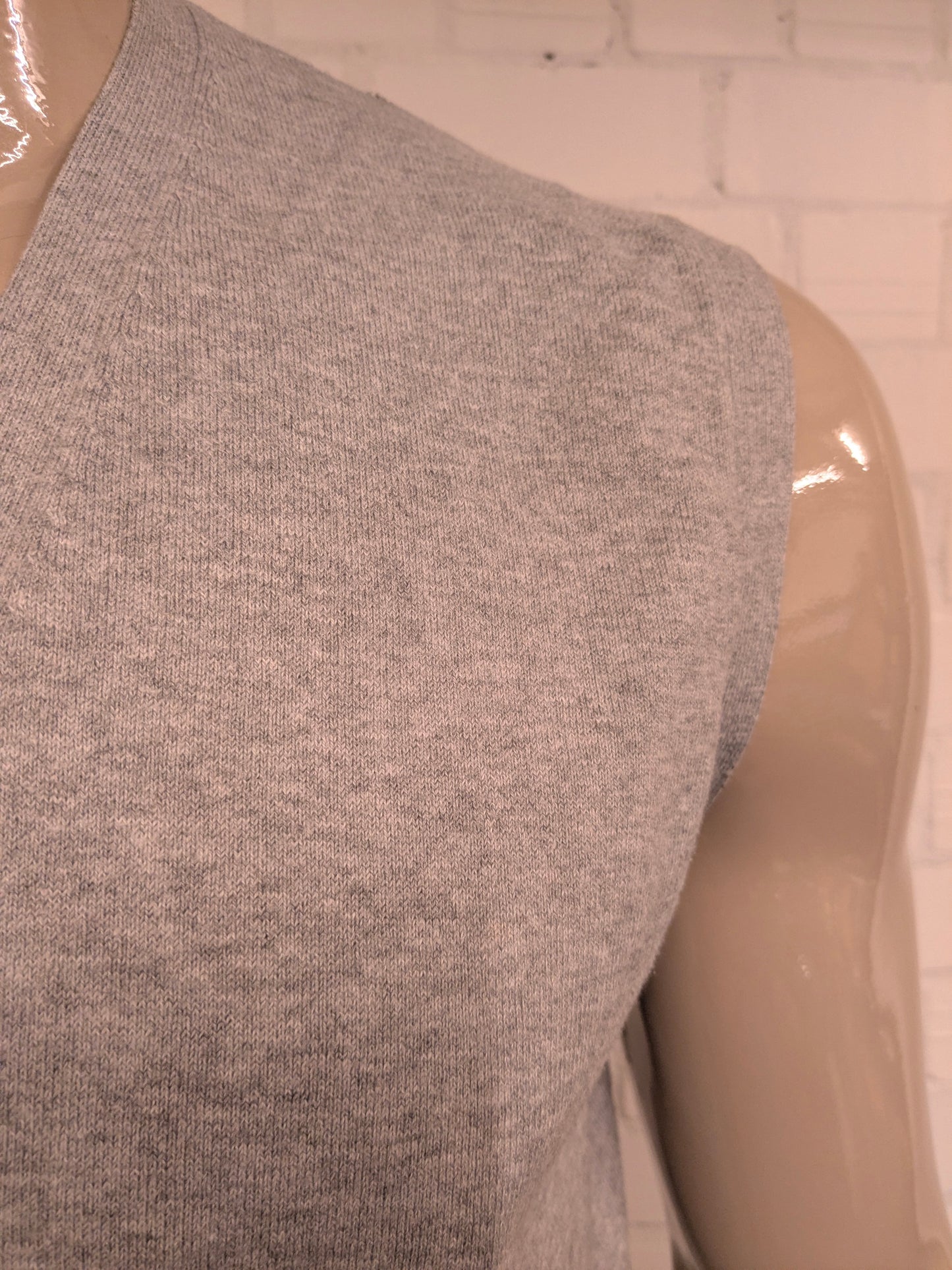 Colores unidos de benetton spencer/chaleco. Gris mixto. Talla L.