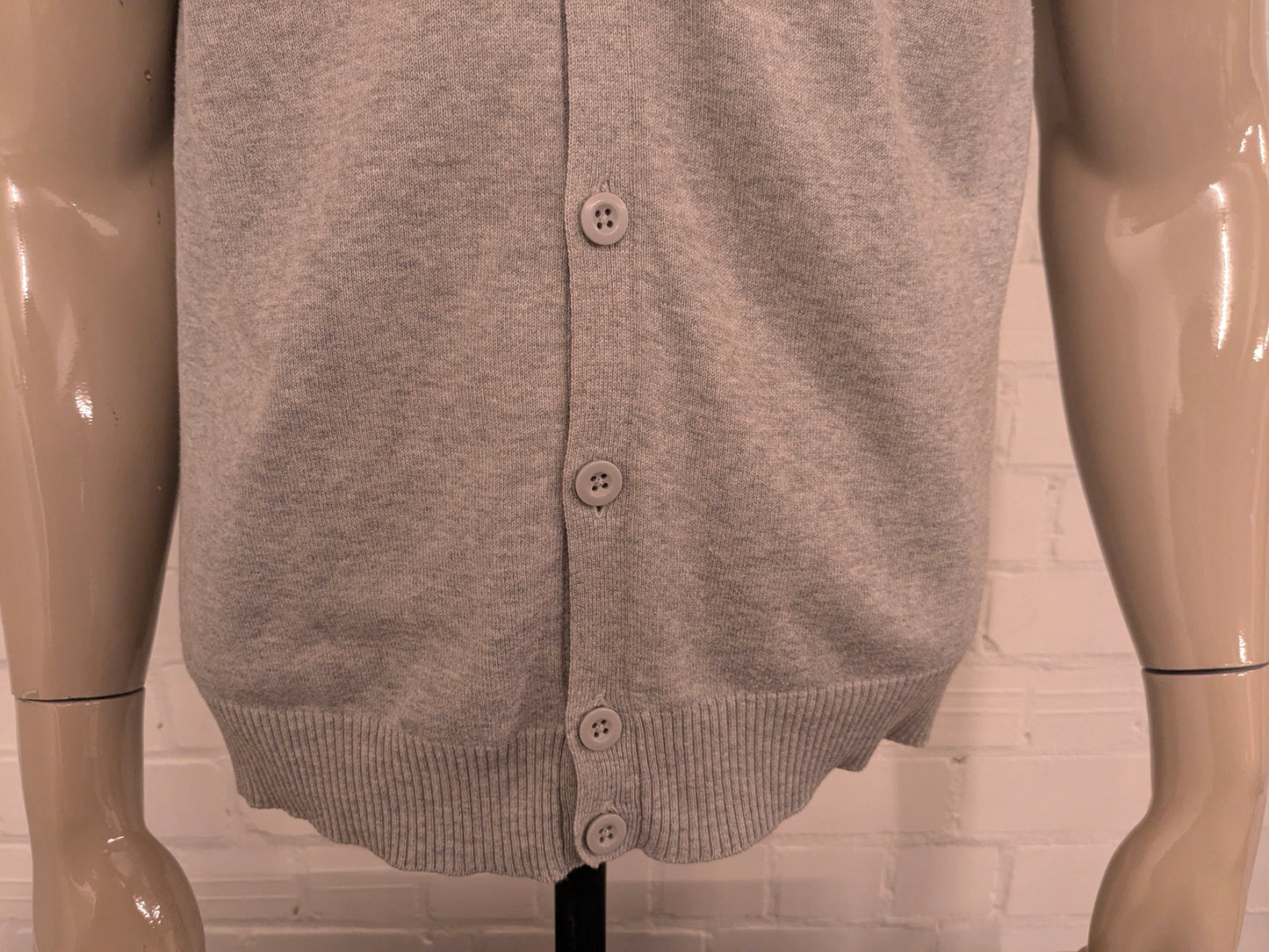 Colores unidos de benetton spencer/chaleco. Gris mixto. Talla L.