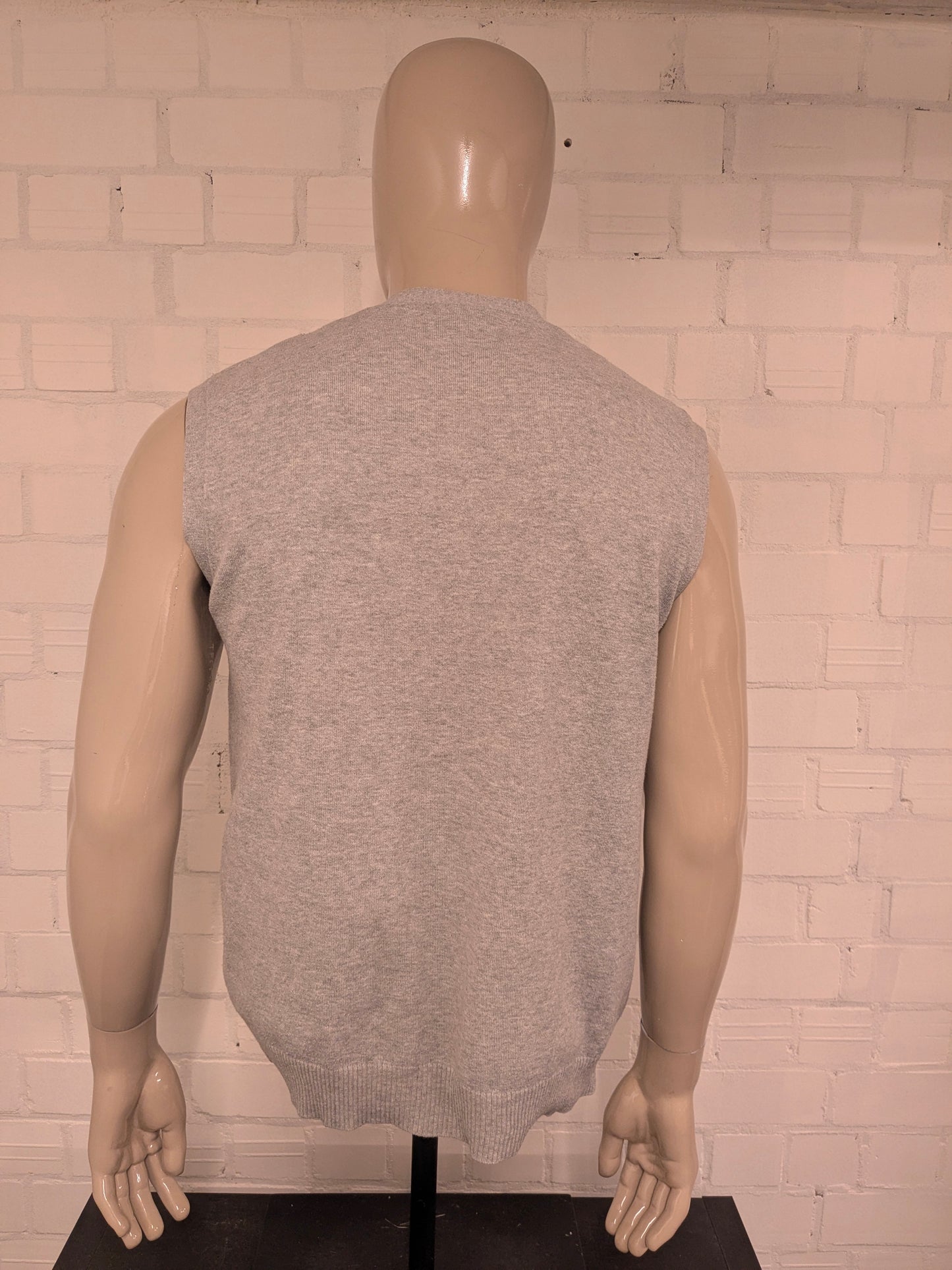 Colores unidos de benetton spencer/chaleco. Gris mixto. Talla L.