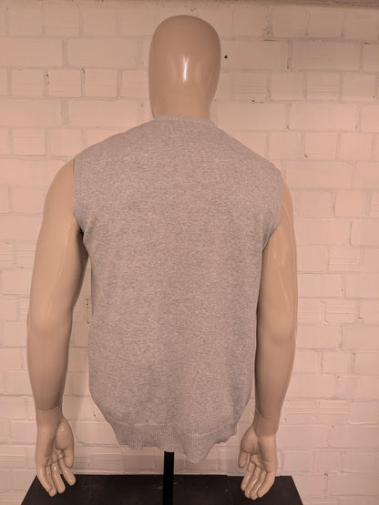 Colores unidos de benetton spencer/chaleco. Gris mixto. Talla L.