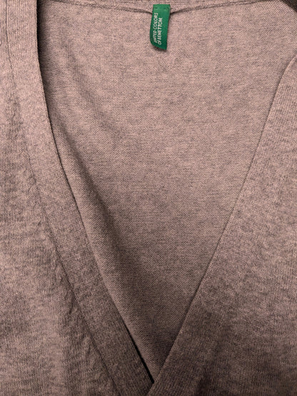 Colores unidos de benetton spencer/chaleco. Gris mixto. Talla L.