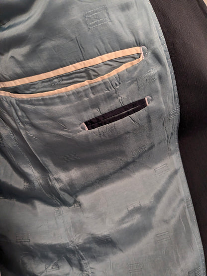 Tommy Hilfiger Tailored kostuum. Grijs Blauw gestreept motief. Maat 52 / L.  super 100's.