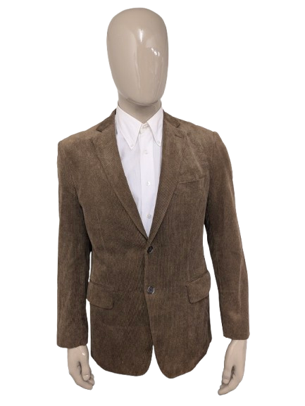 Difirenze rib colbert. fijne rib. Bruin gekleurd. Maat 50 / M.