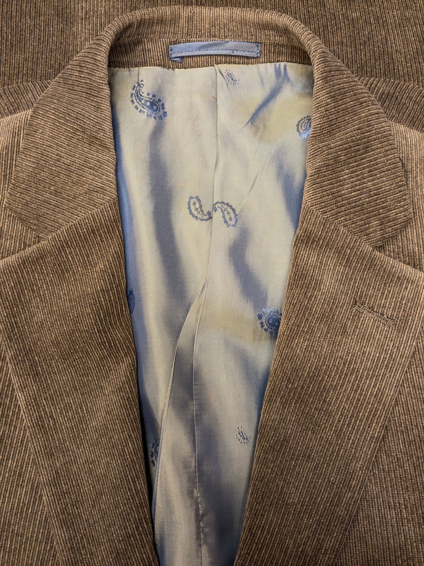 Difirenze rib colbert. fijne rib. Bruin gekleurd. Maat 50 / M.