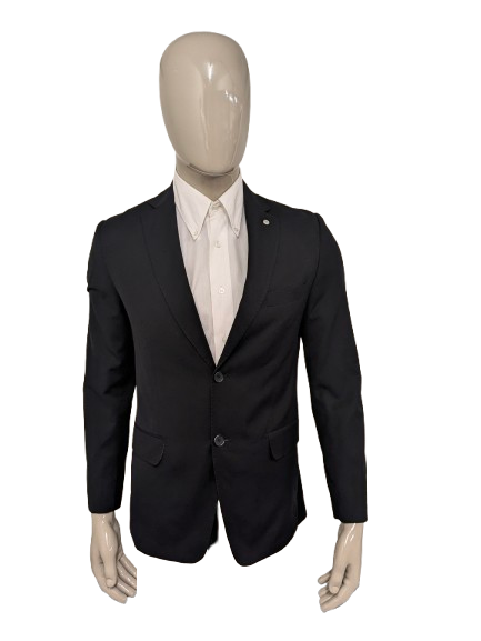 Comfort Wool colbert. Zwart gekleurd. Maat 48 / M.