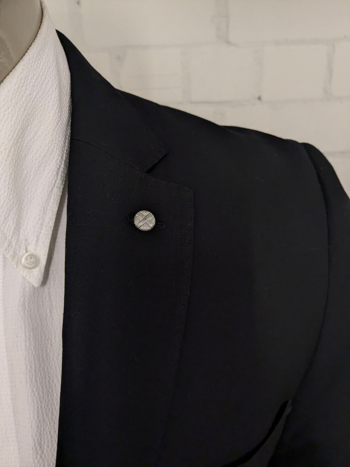 Comfort Wool colbert. Zwart gekleurd. Maat 48 / M.