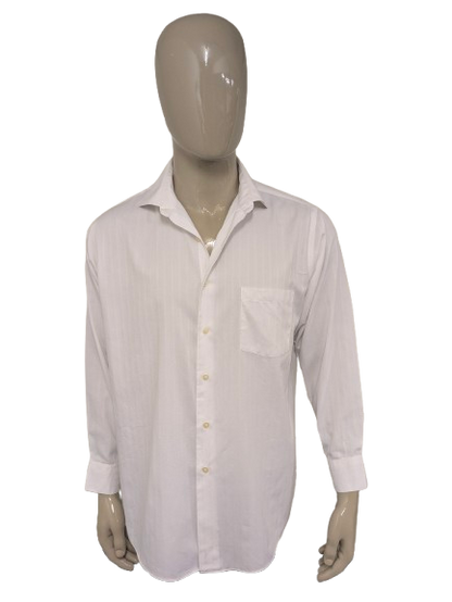 Vintage Arrow overhemd. Wit gekleurd. Maat XL. Classic fit.