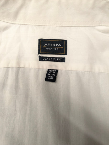 Vintage Arrow overhemd. Wit gekleurd. Maat XL. Classic fit.