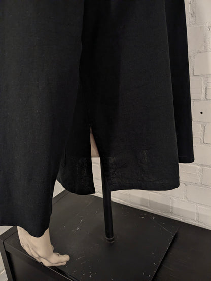 Shuliang Chinees traditioneel Kung Fu overhemd. Zwart met geborduurde draak. Maat L.